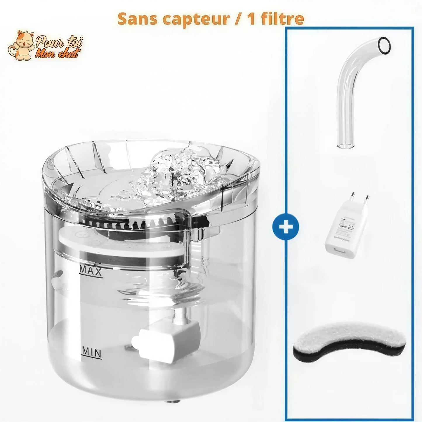 Fontaine à eau pour chat avec capteur automatique Pour toi Mon chat