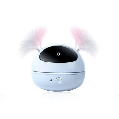 Jouet rotatif électrique lumineux à laser avec plumes pour chat Pour toi Mon chat