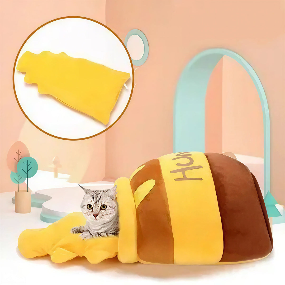 Niche pour chat, coussin, Lit - JoliVase™ Pour toi Mon chat