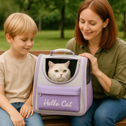 Sac a Dos Chat - Hello Cat Mission Spatiale pour Votre Animal de Compagnie Pour toi Mon chat