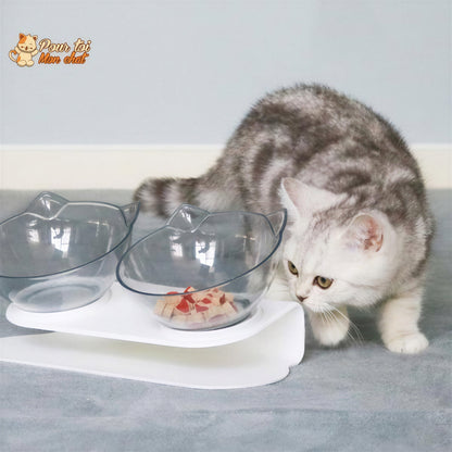 Gamelle Tête de Chat 2 en 1 - Cat'Twin'Bowl™ Pour toi Mon chat
