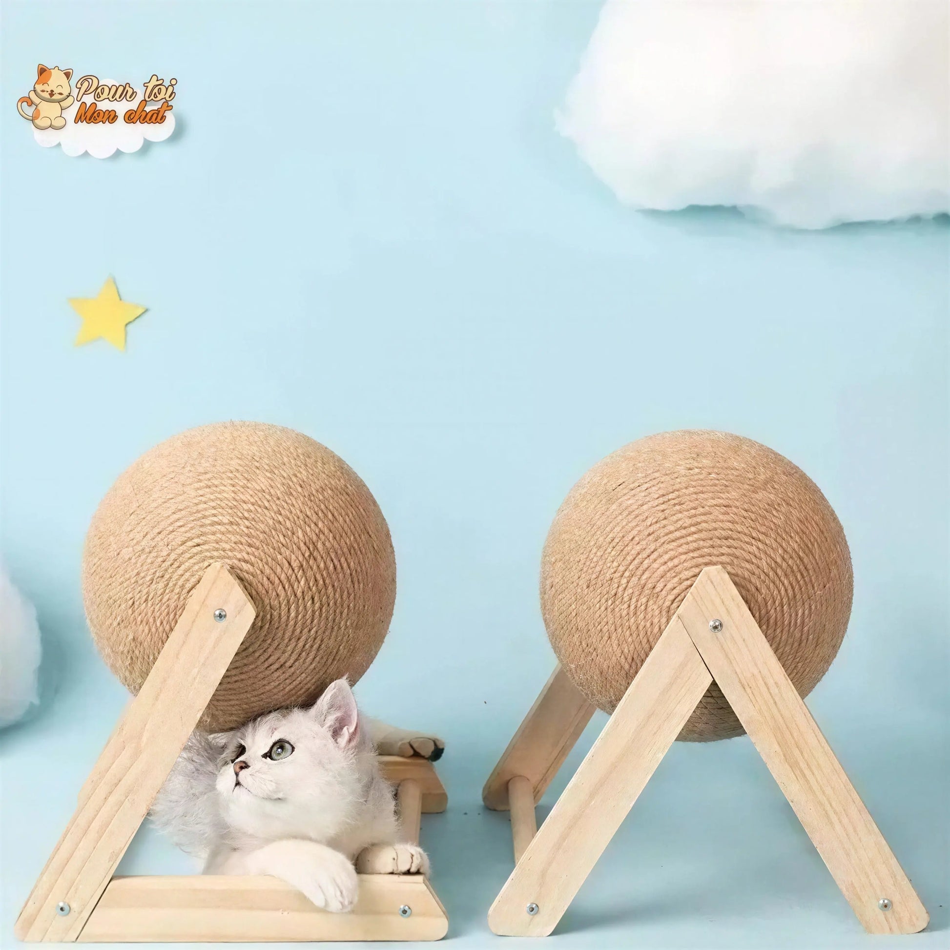Griffoir brosse boule pour chat - Grif'Ball'Cat™ Pour toi Mon chat