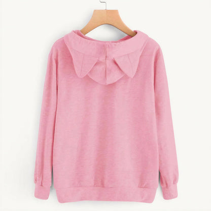 Sweat à capuche en forme de chat pour femmes Pour toi Mon chat