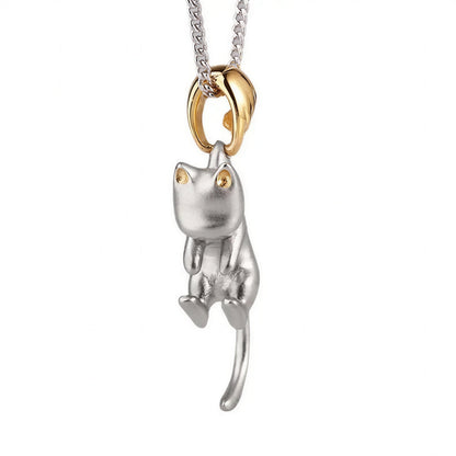 Collier avec pendentif de chat simple pour femme Pour toi Mon chat