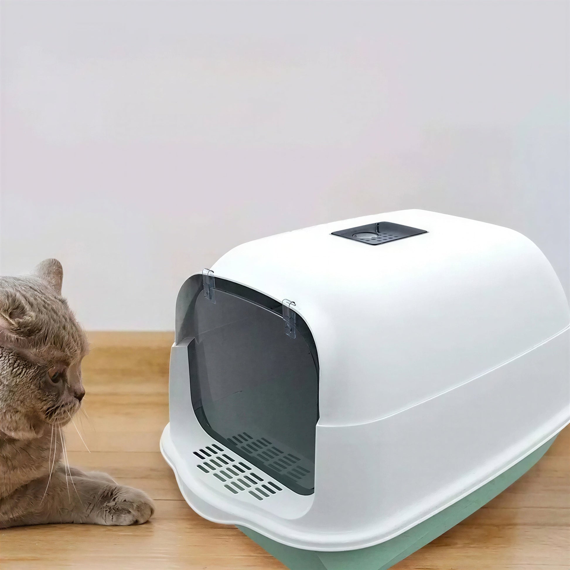 Bac à litière pour chat entièrement fermé Pour toi Mon chat