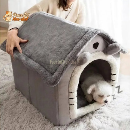 PETITE MAISON EN PELUCHE POUR CHAT – TOITpourCHAT™ Pour toi Mon chat