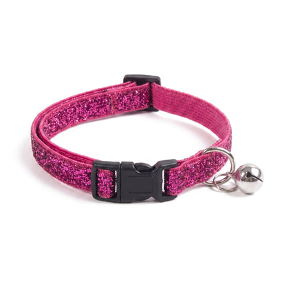 Collier Chat Anti Étranglement Élastique et Pailleté avec Clochette Pour toi Mon chat