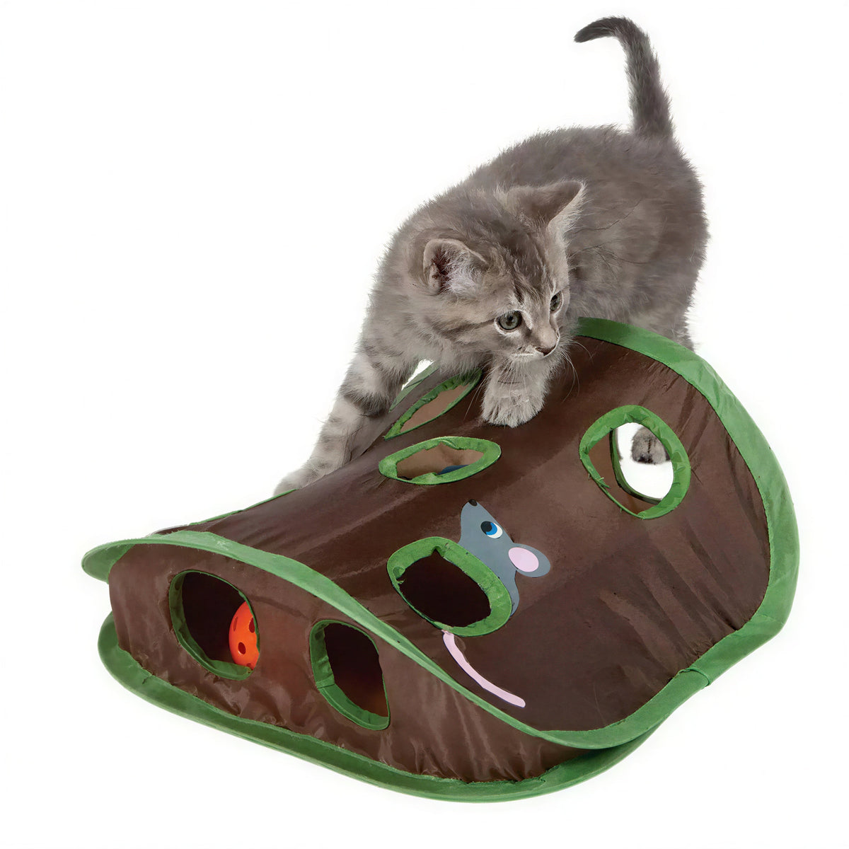 Tente de jeu à neuf trous avec souris et cloche pour chat Pour toi Mon chat