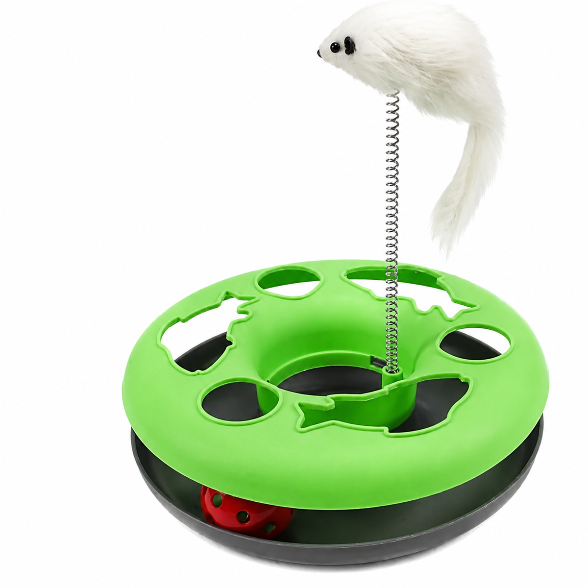 Jouet à balles et plumes : 2 jouets en 1 interactifs pour chat - Pilou-Pilou™ Pour toi Mon chat