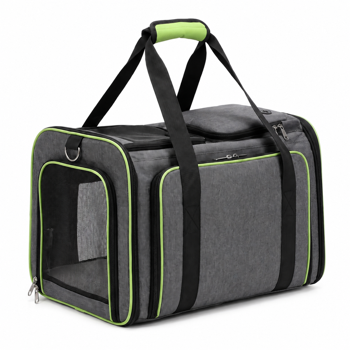 Sac de transport pliable et respirant en tissu oxford pour chat - vue 1
