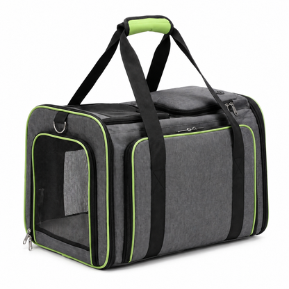 Sac de transport pliable et respirant en tissu oxford pour chat - vue 1