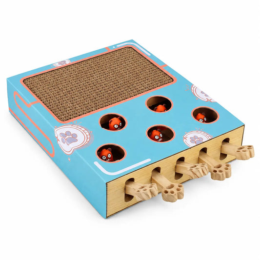 Jeu Interactif pour Chat en Bois à Trous Pour toi Mon chat