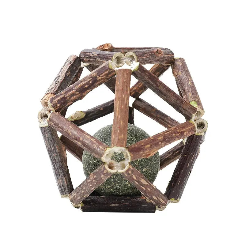 Jouet de bâtonnets en bois avec boule de cataire pour chat Pour toi Mon chat