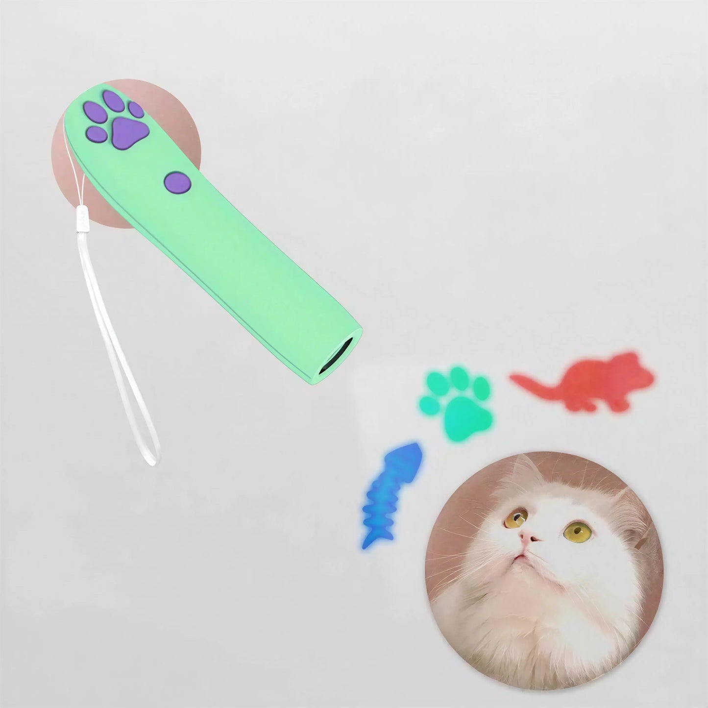 Jouet laser interactif LED à trois styles pour chat Pour toi Mon chat