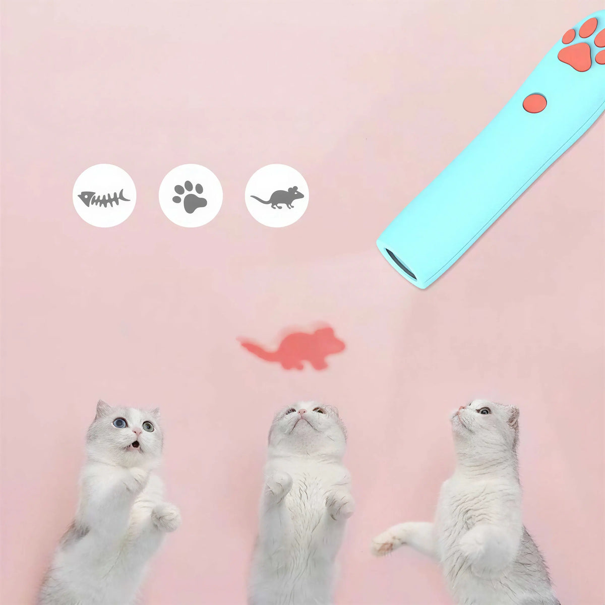 Jouet laser interactif LED à trois styles pour chat Pour toi Mon chat
