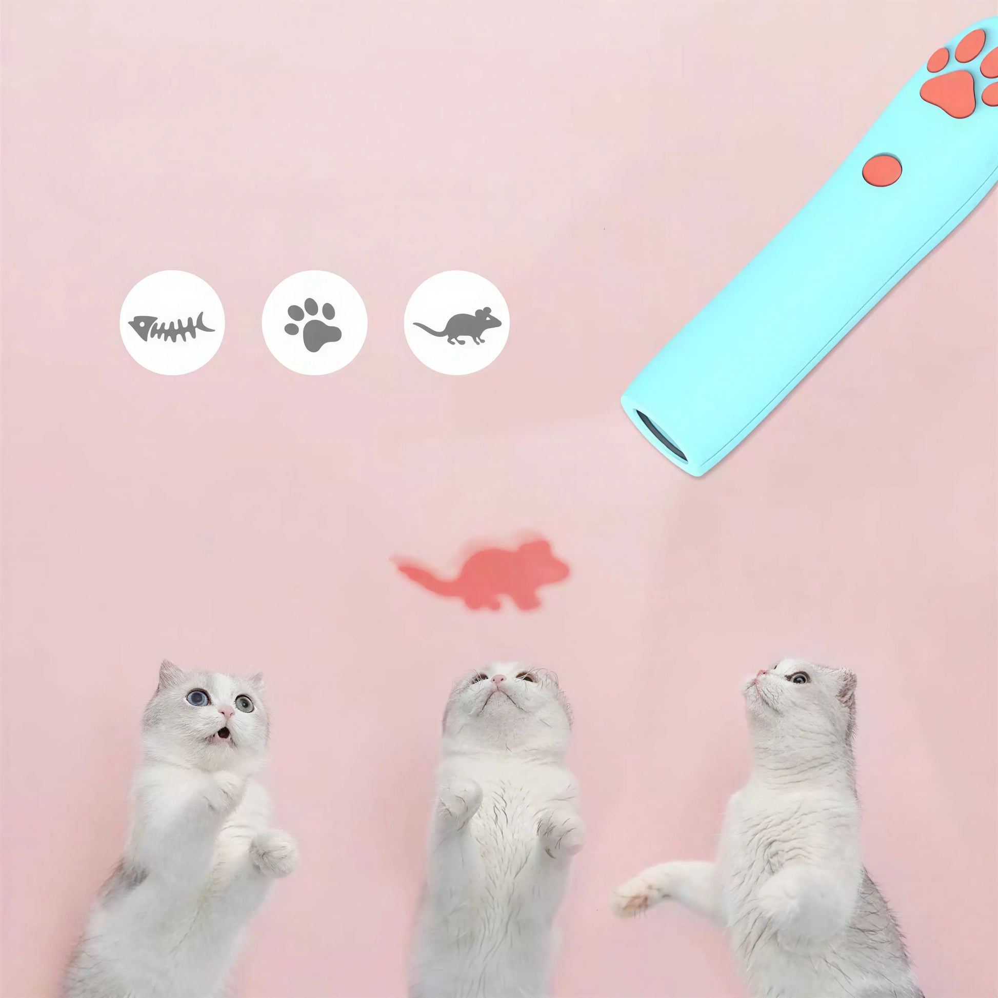 Jouet laser interactif LED à trois styles pour chat Pour toi Mon chat