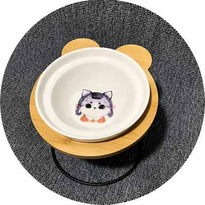 Bols d’alimentation et de boisson en céramique pour chats - MonChatBol™ Pour toi Mon chat