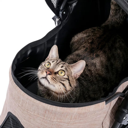 Poussette pliable avec panier de rangement pour chat Pour toi Mon chat