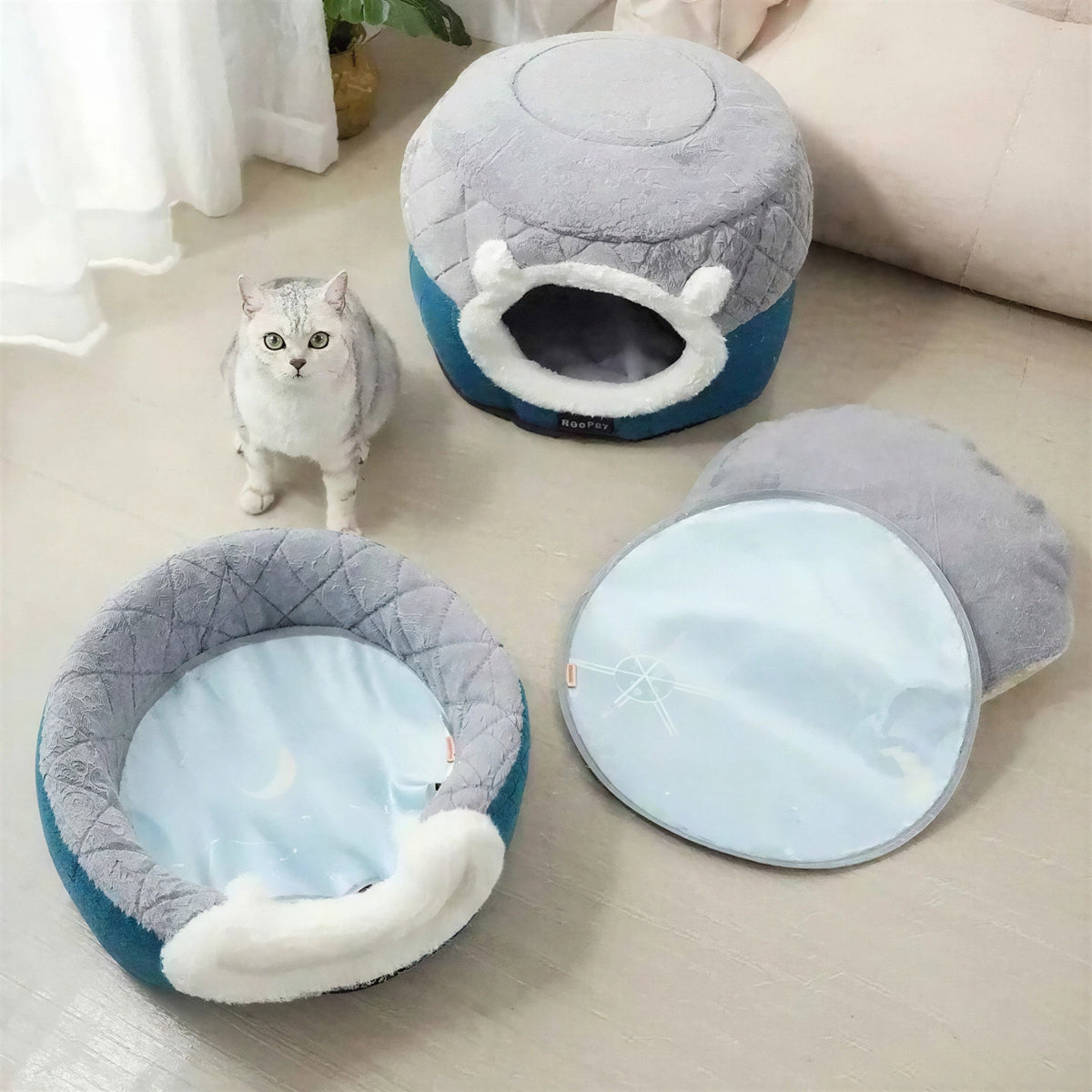 Panier Chat Coussin & Grotte – le Refuge Douillet pour Votre Félin ! Pour toi Mon chat