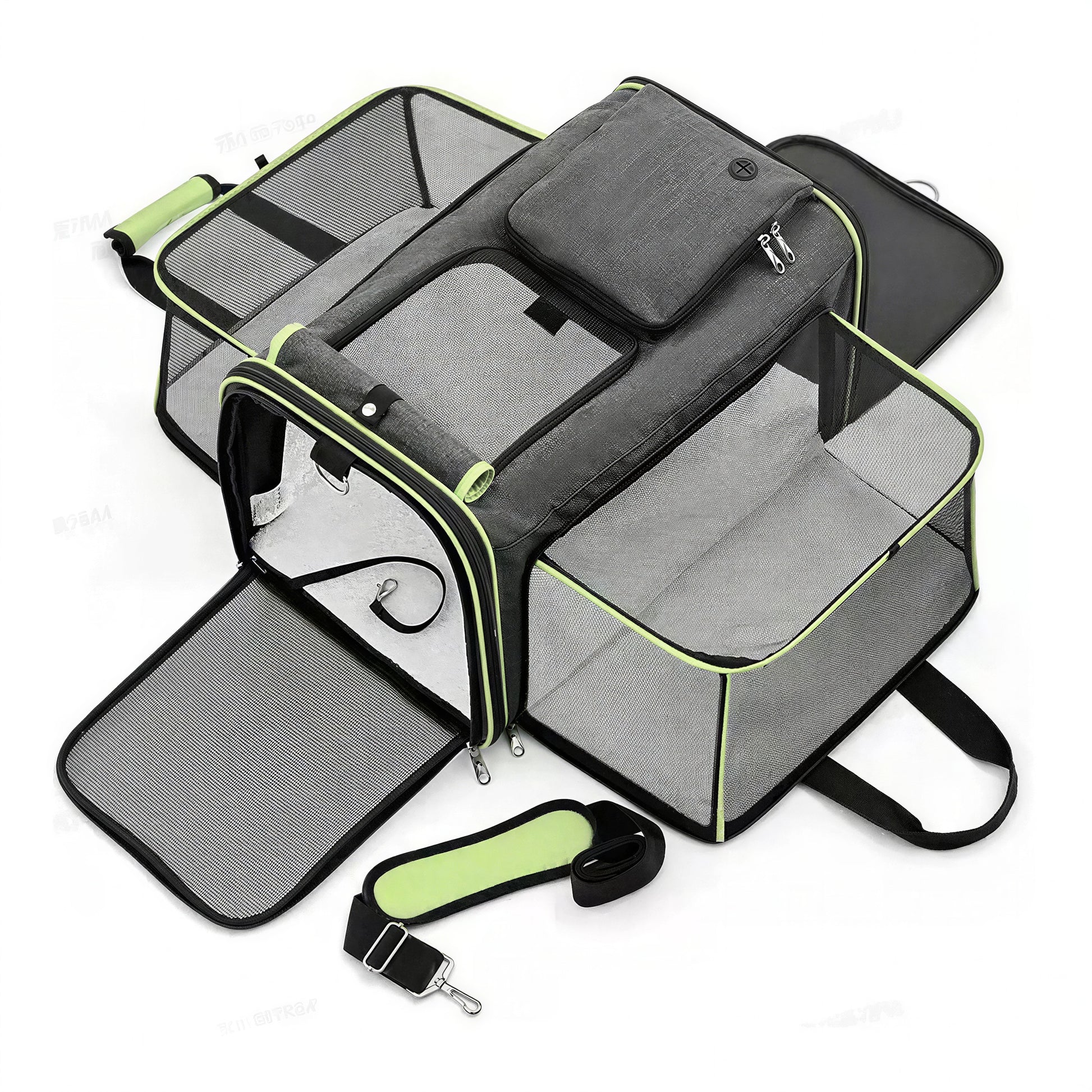 Sac de transport pliable et respirant en tissu oxford pour chat - vue 3