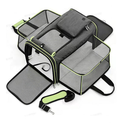 Sac de transport pliable et respirant en tissu oxford pour chat - vue 3