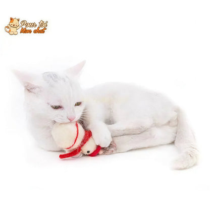 Noël Jouets, boule culbuto en feutre de laine, décors de Noël, Bonhomme de neige - Pour Chat - CulbutoNeigeChat™ Pour toi Mon chat
