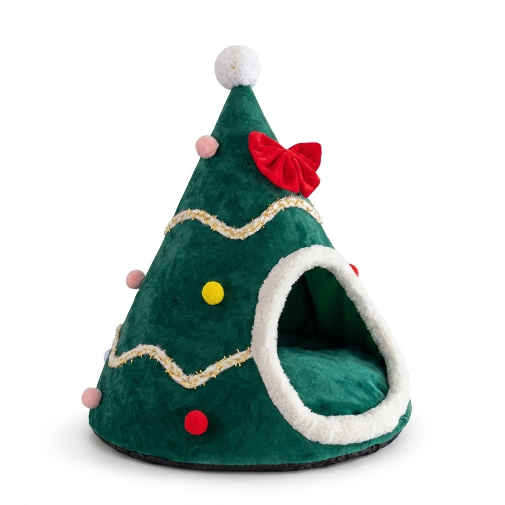 Cabane Pour Chat En Forme De Sapin De Noël Pour toi Mon chat