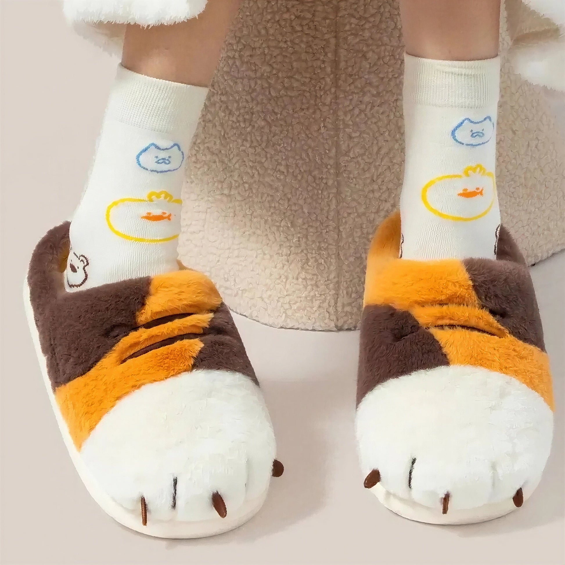 Cadeau Fan De Chat Chausson Patte De Chat Avec Petites Griffes Pour toi Mon chat