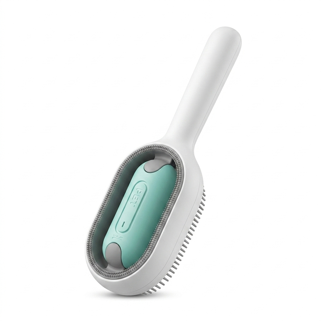 Brosse à poils en plastique avec petit réservoir d'eau et lingettes pour chat Pour toi Mon chat