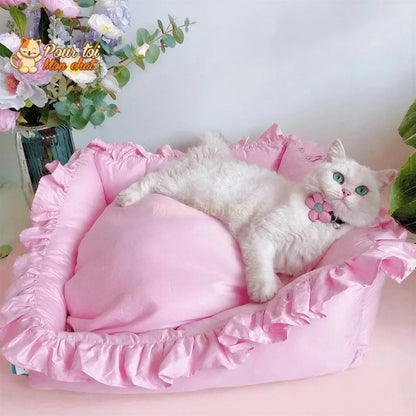 LIT COUSSIN DE PRINCESSE MIGNON EN DENTELLES POUR CHAT – Chat’dentelles™ Pour toi Mon chat