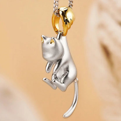 Collier avec pendentif de chat simple pour femme Pour toi Mon chat