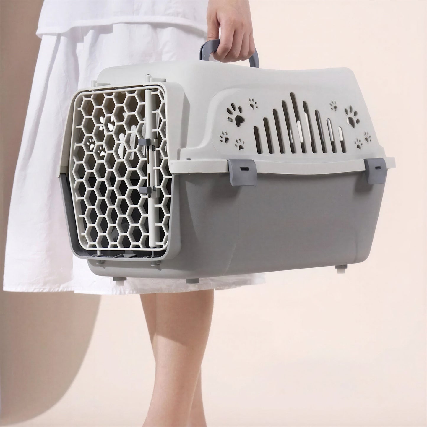 Boîte de transport respirante et durable en plastique pour chat Pour toi Mon chat