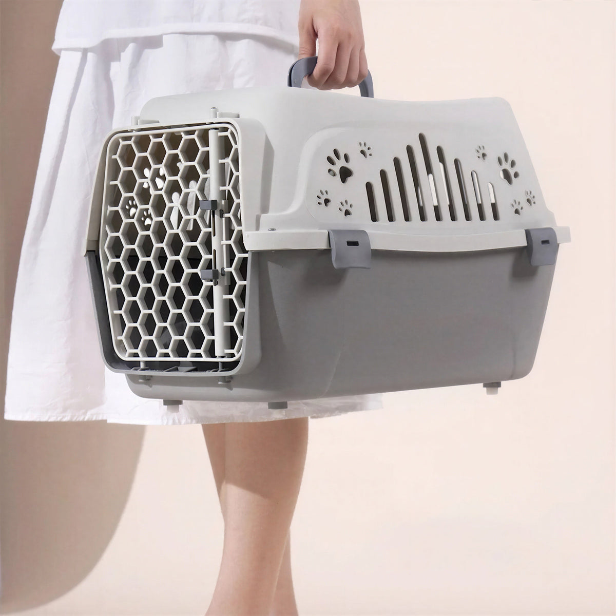 Boîte de transport respirante et durable en plastique pour chat Pour toi Mon chat