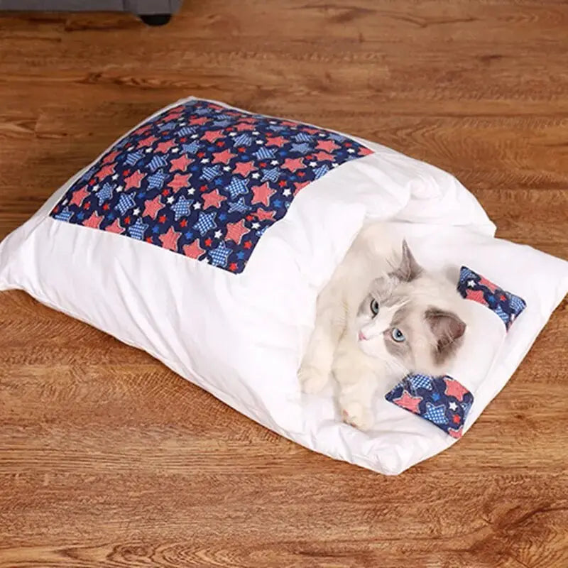 Lit Pour Chat Façon Sac De Couchage Avec Un Petit Oreiller Pour toi Mon chat