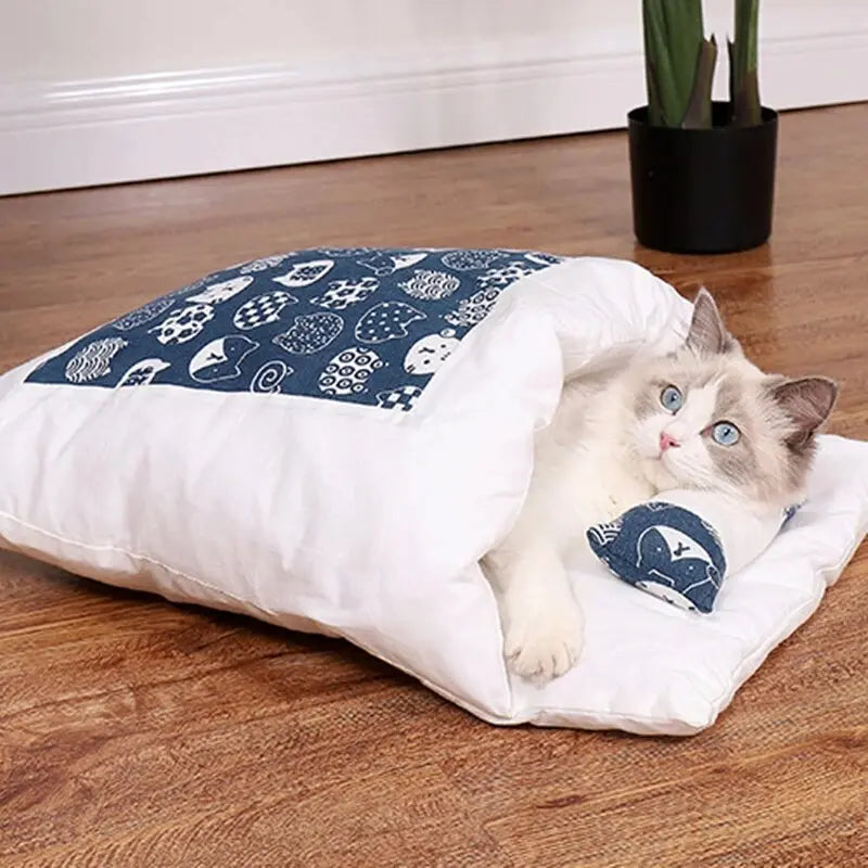 Lit Pour Chat Façon Sac De Couchage Avec Un Petit Oreiller Pour toi Mon chat
