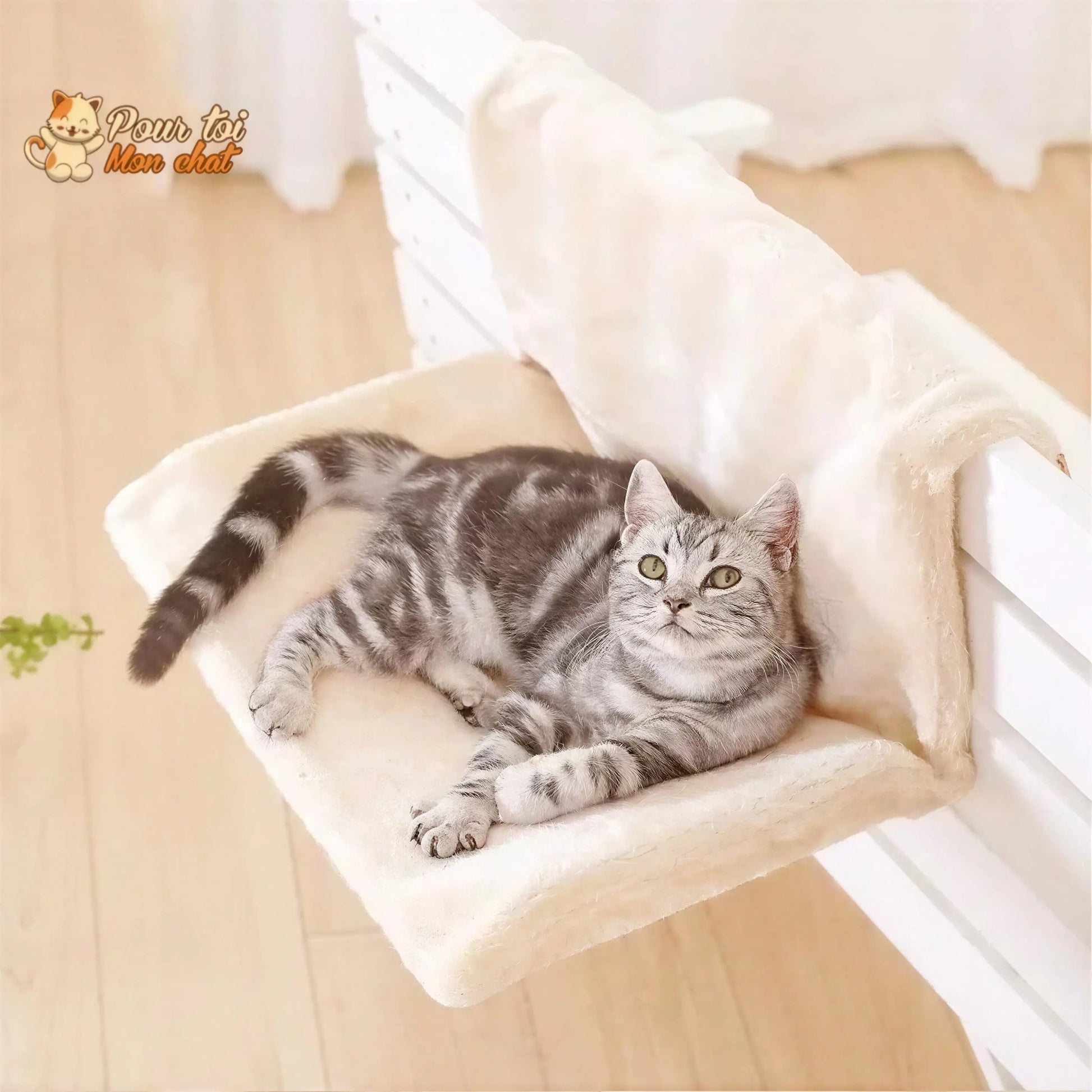 Lit doux fenêtre, lit, radiateur - Pour chat - Poz’Hamac™ Pour toi Mon chat
