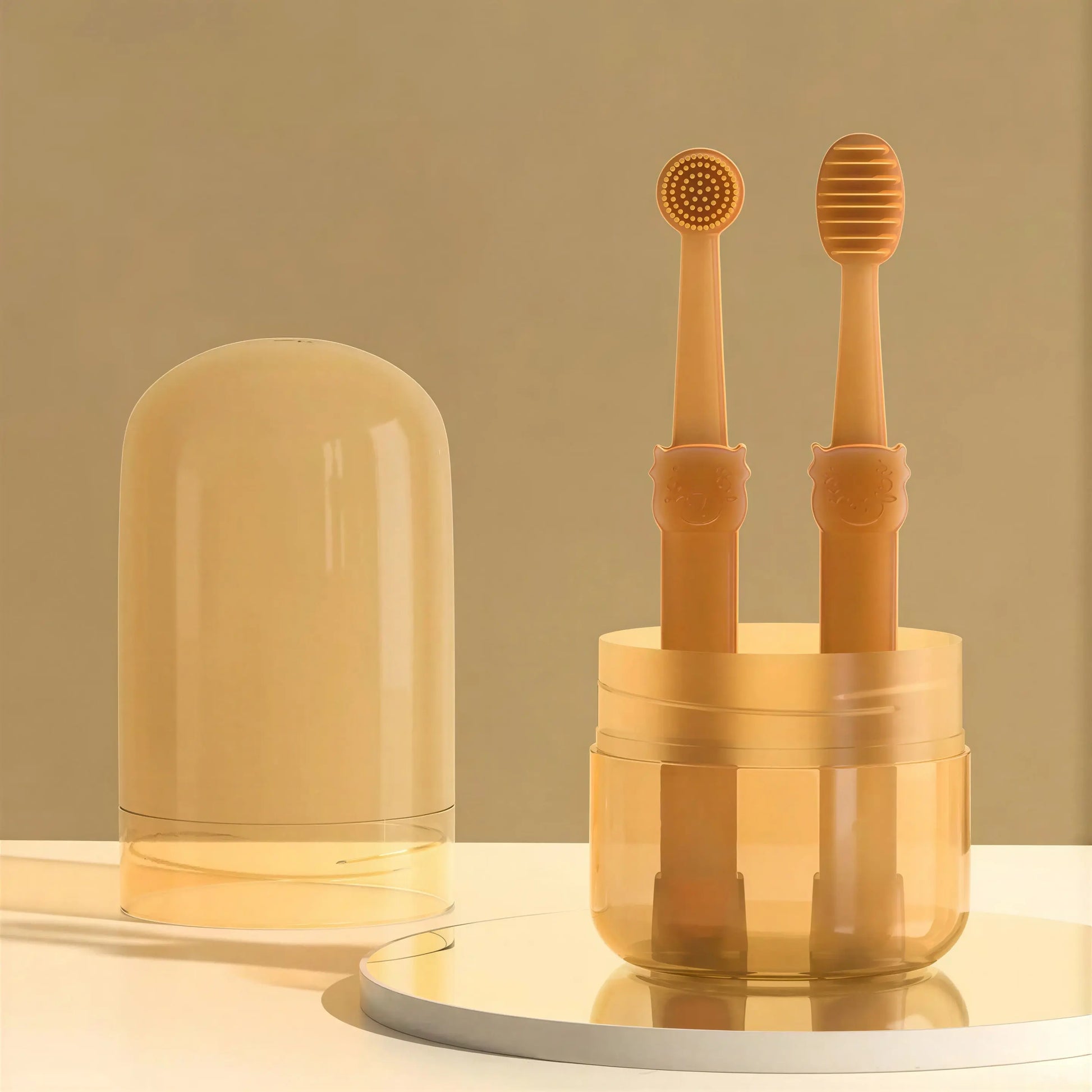 Lot de deux petites brosses à dents pour chat Pour toi Mon chat