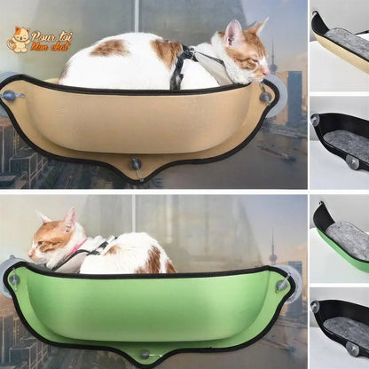 Lit suspendu à ventouses pour chat - Hamac-Fenêtre-Chat™ Pour toi Mon chat
