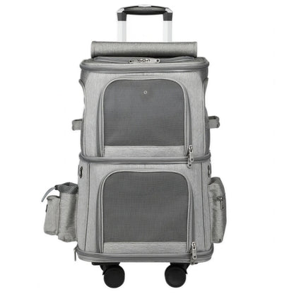 Sac pliable télescopique à roulettes pour chat Pour toi Mon chat