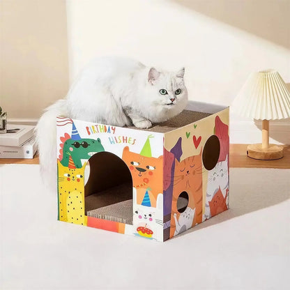 Maison en Carton à Gratter pour Chat Pour toi Mon chat