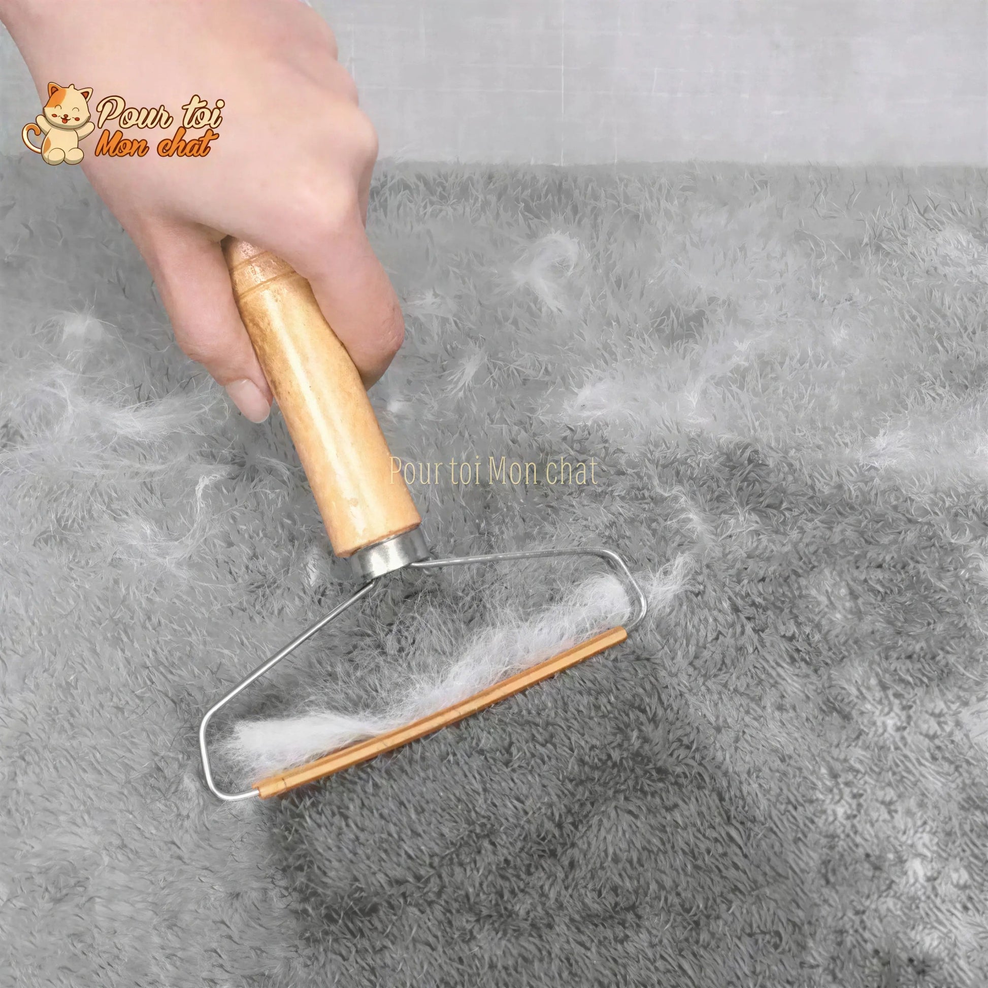 Mini-rouleau ramasseur de poils de chat - Roul'poils™ Pour toi Mon chat