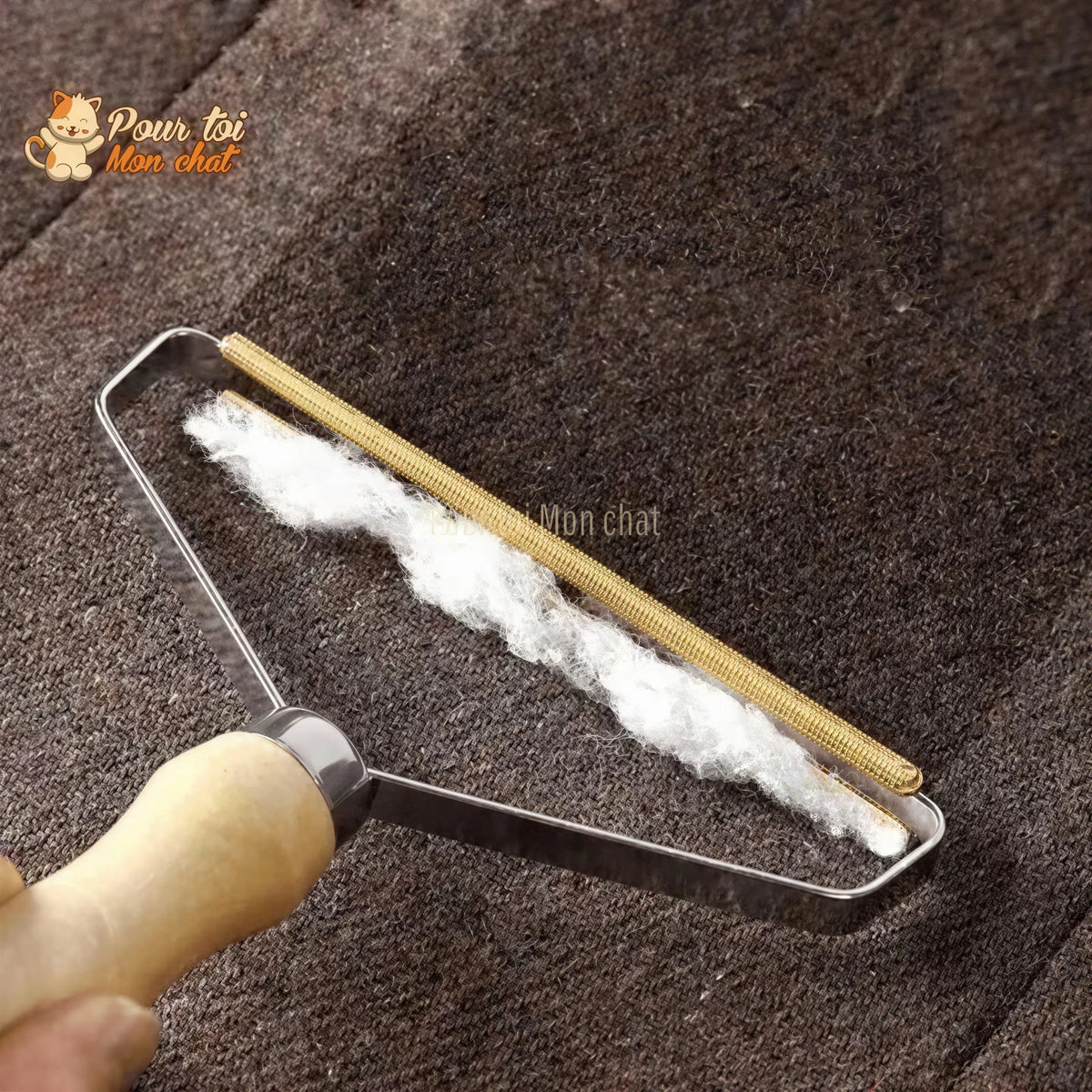 Mini-rouleau ramasseur de poils de chat - Roul'poils™ Pour toi Mon chat