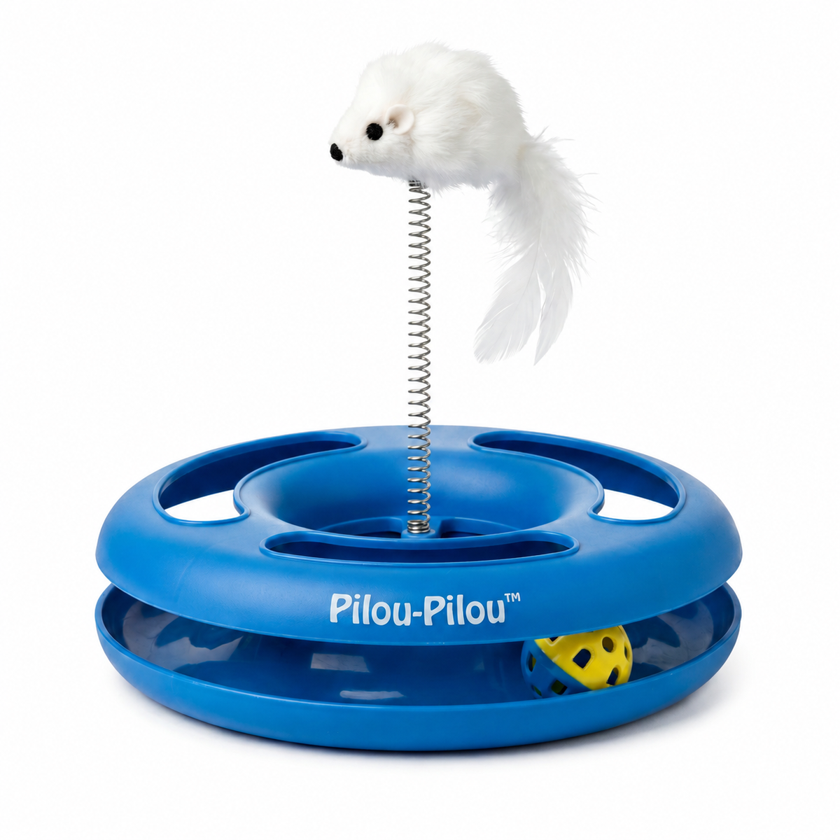 Jouet à balles et plumes : 2 jouets en 1 interactifs pour chat - Pilou-Pilou™ Pour toi Mon chat