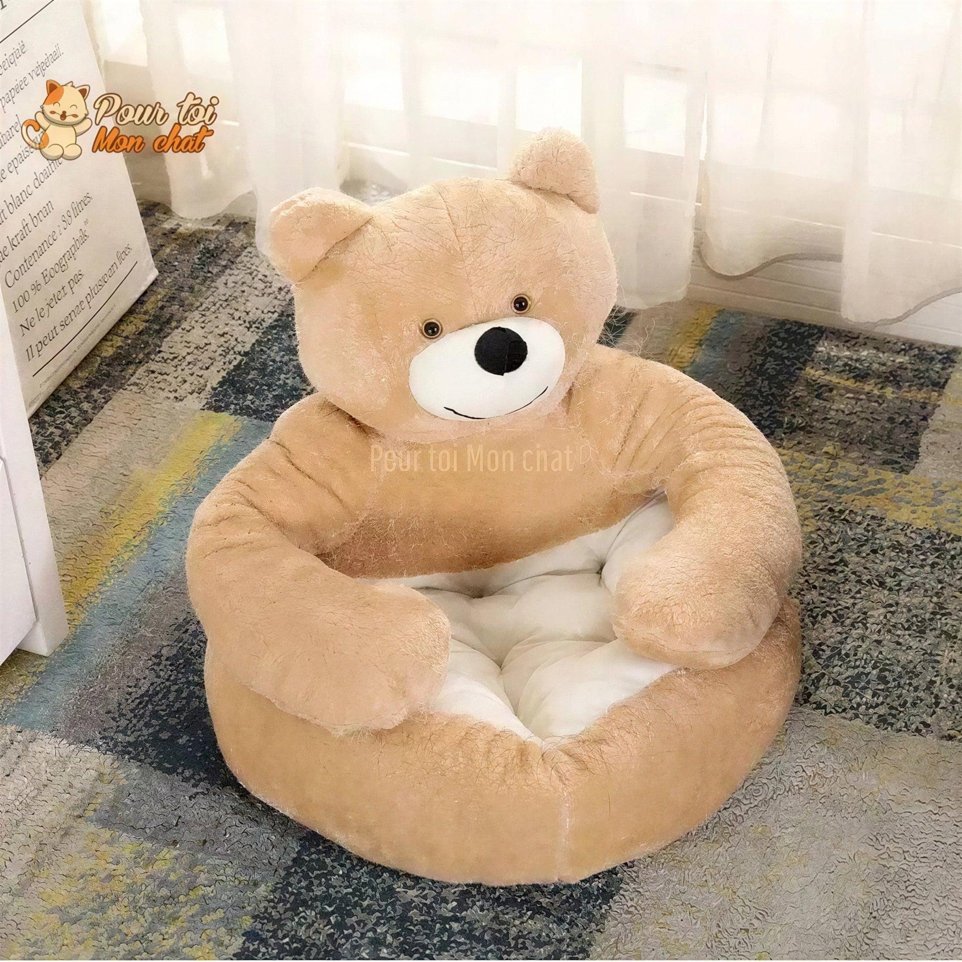 NICHE EN PELUCHE OURSON POUR CHAT - OURSàCHAT™ Pour toi Mon chat