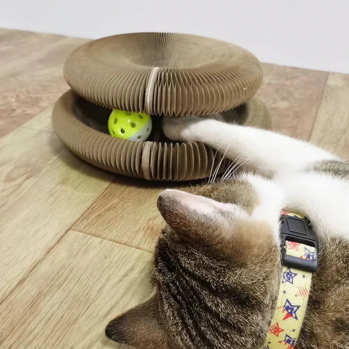 Griffoir Chat - Jouet pour Chat en Carton Ondulé avec Balle Pour toi Mon chat