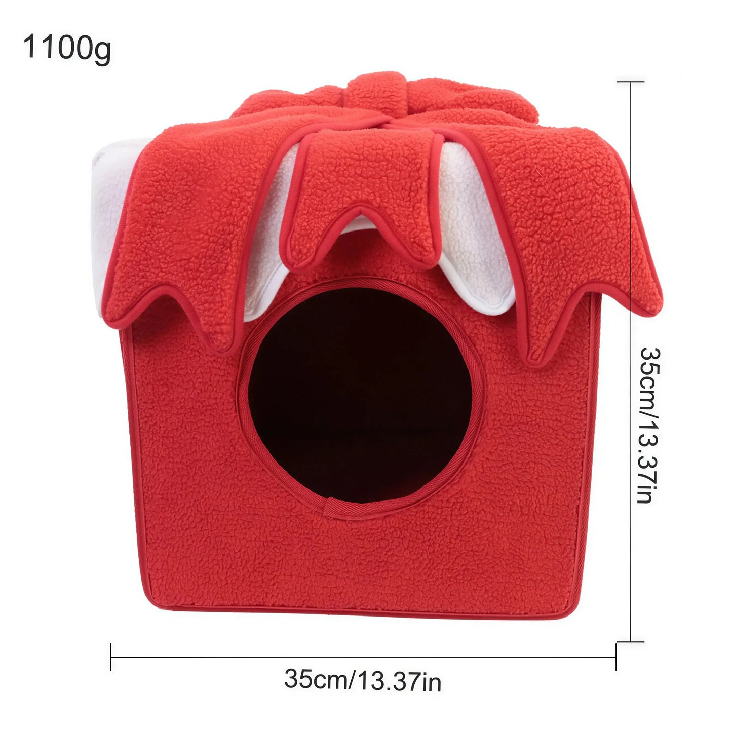 Noël cabane Lit pour Chat et Chien, fermée, doux et confortable - NoëlChatCadeau™ Pour toi Mon chat