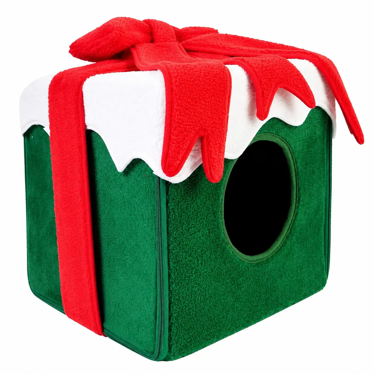 Noël cabane Lit pour Chat et Chien, fermée, doux et confortable - NoëlChatCadeau™ Pour toi Mon chat