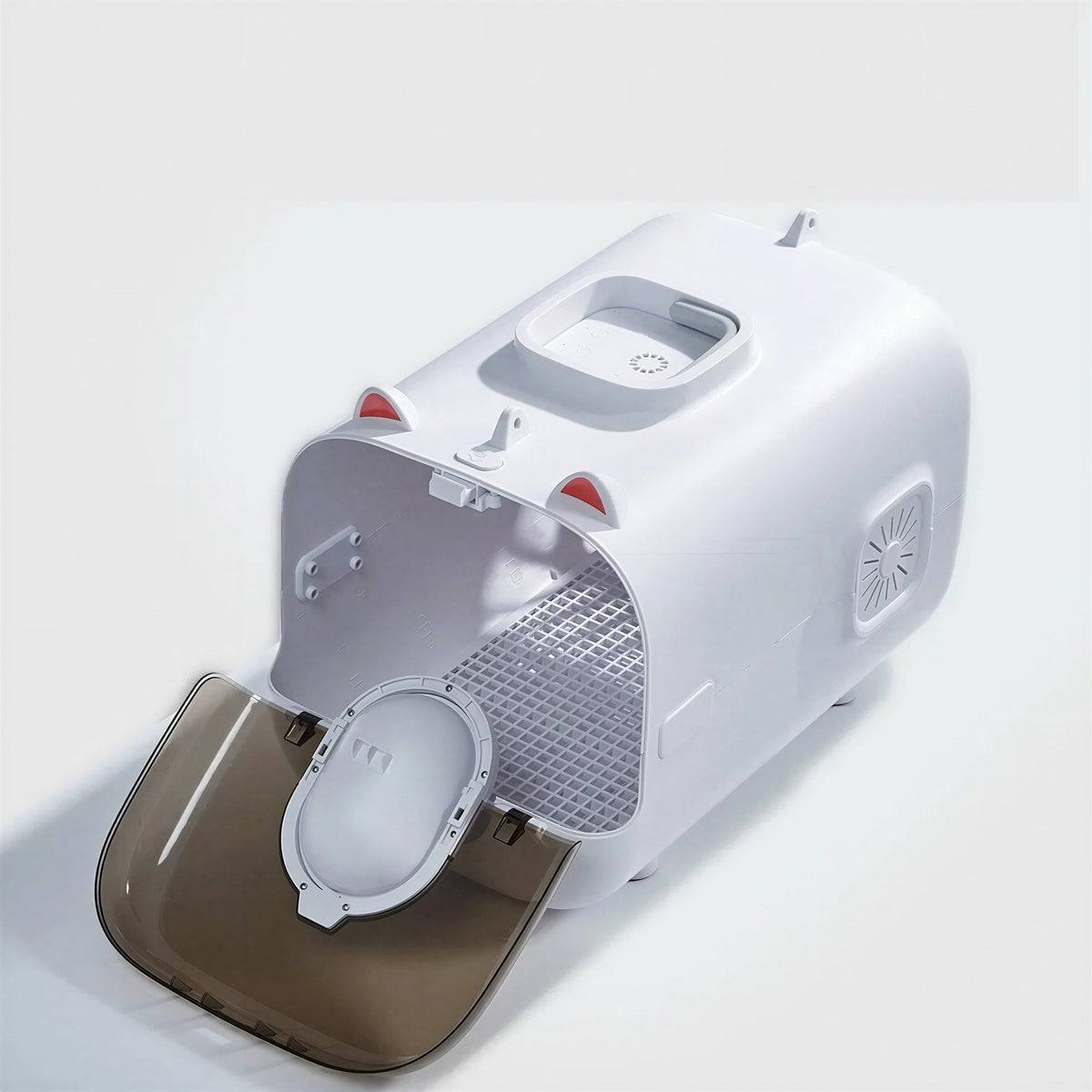 Boîte de transport en plastique vitrée avec poignée pour chat Pour toi Mon chat