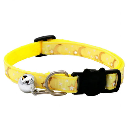 Collier Chat Anti Étranglement avec Motifs de Lunes et d'Étoiles Pour toi Mon chat