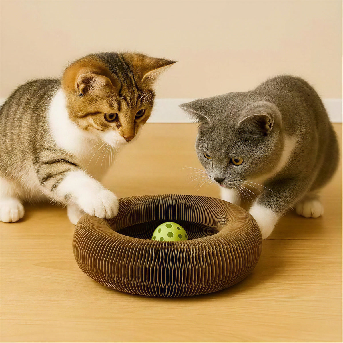 Griffoir Chat - Jouet pour Chat en Carton Ondulé avec Balle Pour toi Mon chat